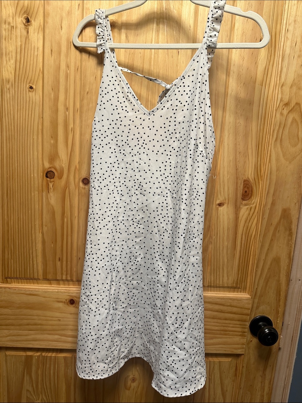 White Polka Dot Slip Dress